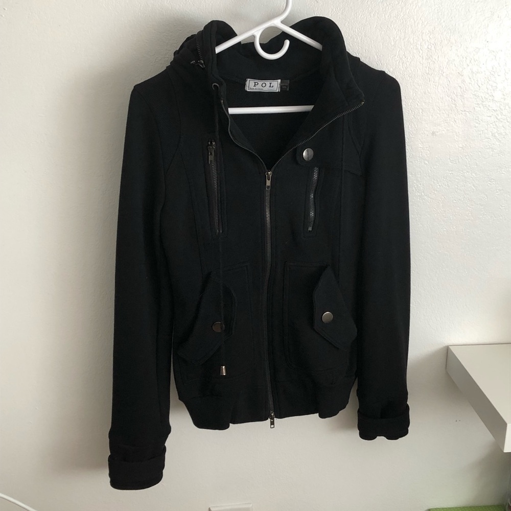 Black Jacket with Zippable Hood
